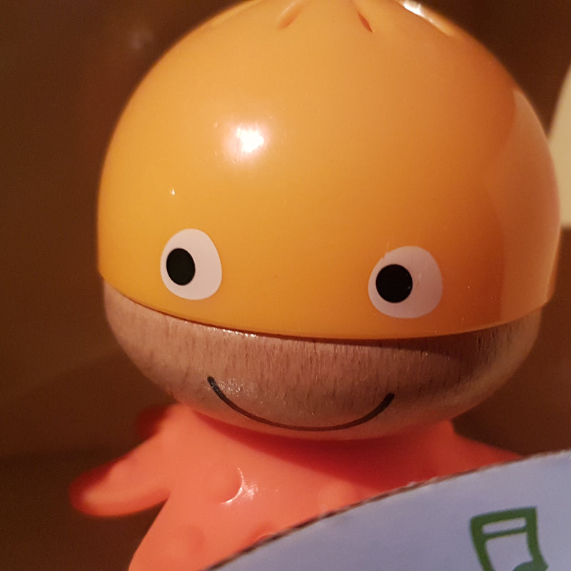 hape Zuignap ratel set oranje octopus, babyspeelgoed