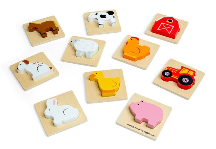 bigjigs Bauernhof Sensorik Fühlspiel