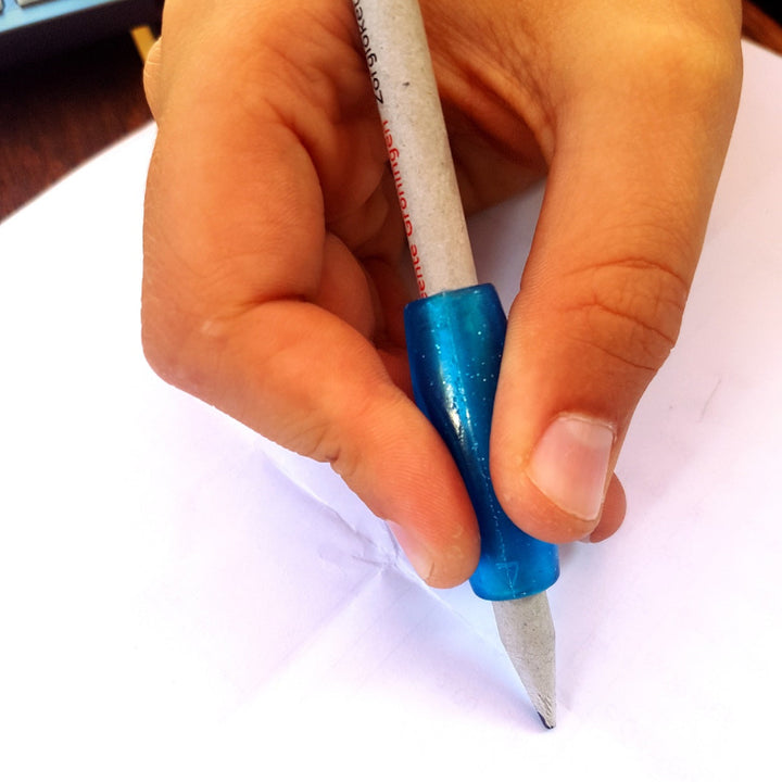 westcott Grippers neon 4 stuks, kinderhand met potlood en gripper
