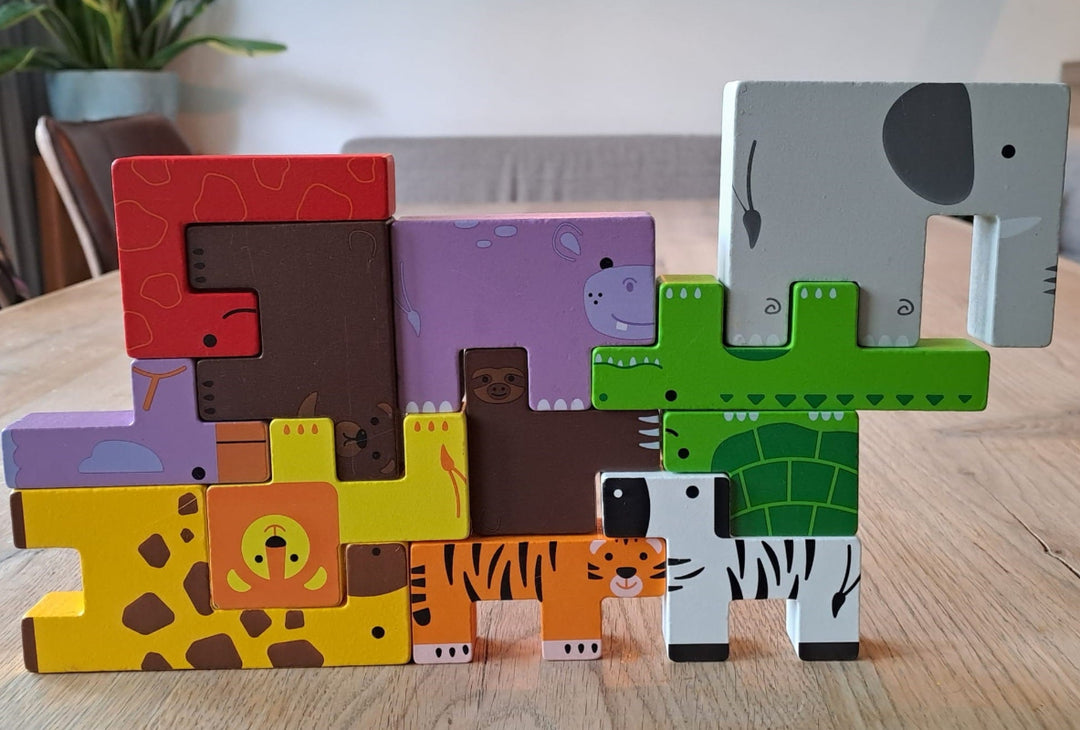 bigjigs Dieren Lock-A-Block tetris puzzel