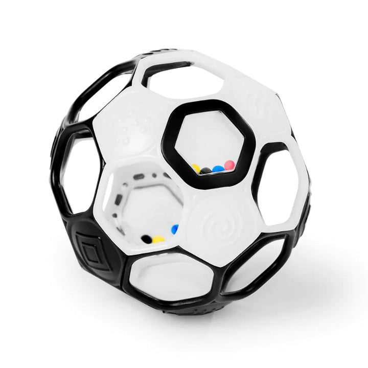 High contrast, zwart wit bal van oball, met rattel, babybal, bal voor slechtziende, Kontrastball