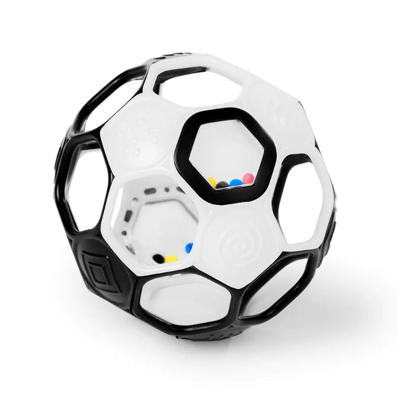 High contrast, zwart wit bal van oball, met rattel, babybal, bal voor slechtziende, Kontrastball
