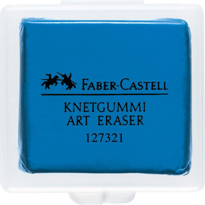 Faber-Castell kneedgum blauw als art eraser en fidget speelgoed, ideaal voor concentratie, ontspanning en precieze schetscorrecties