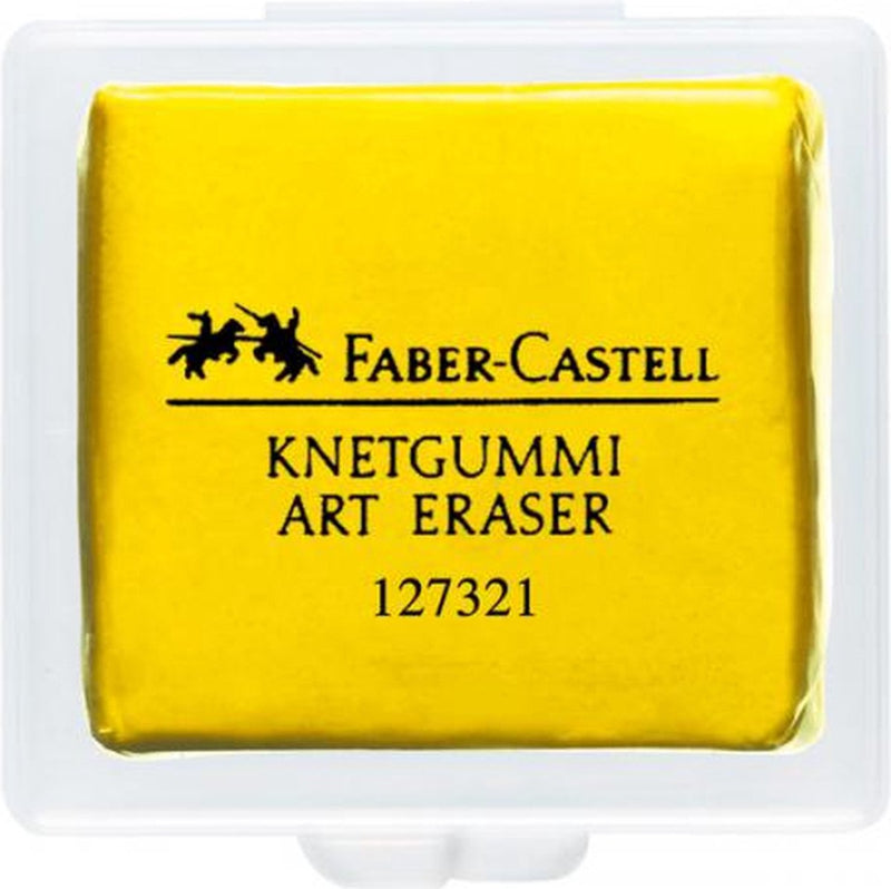 Faber-Castell kneedgum geel, flexibel art eraser en fidget speelgoed voor focus, ontspanning en het maken van lichte correcties