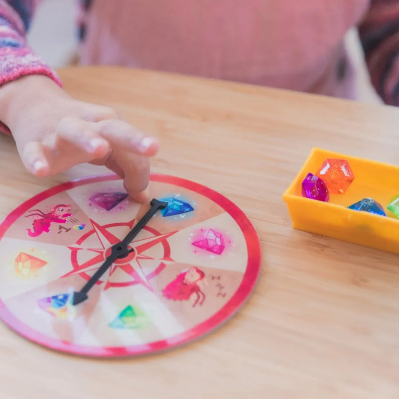 draaischijf van het spel ruby's diamanten, fijne motoriekspel