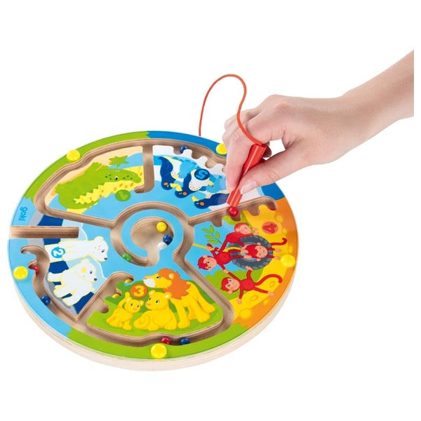 Magneet labyrinth met dieren, sorteren en tellen, fijne motoriek spel