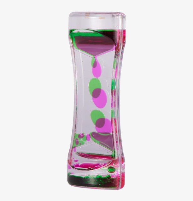 motion timer roze groen, liquid lavaloper, liquid zandloper