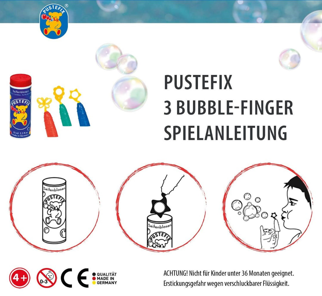 Pustefix bubble finger, bellenblaas vingerhoed