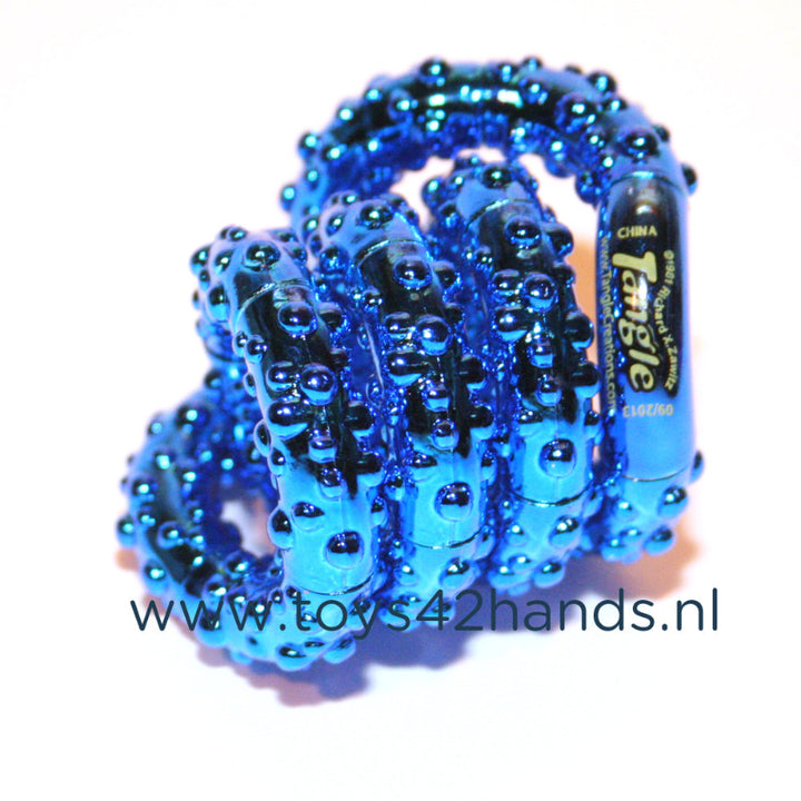 Tangle structuur metallic blauw
