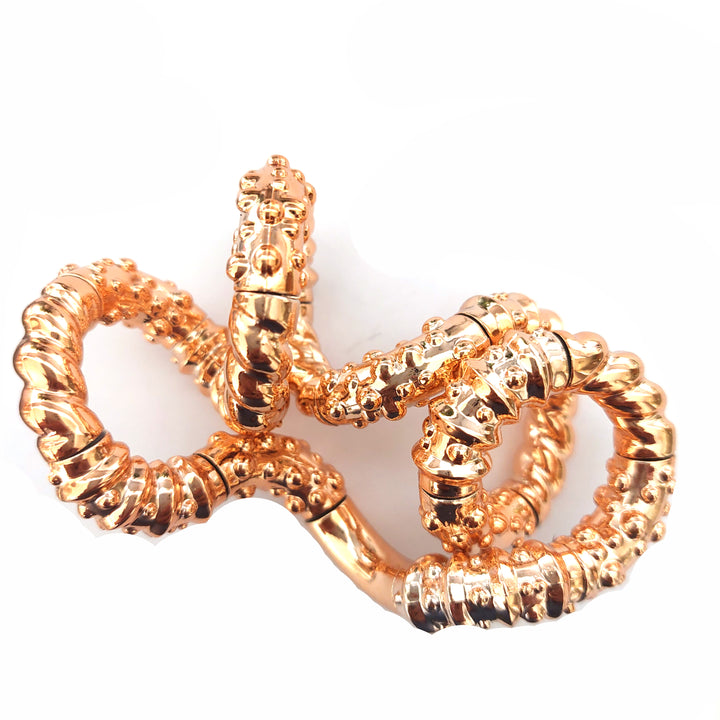 Tangle structuur metallic goud