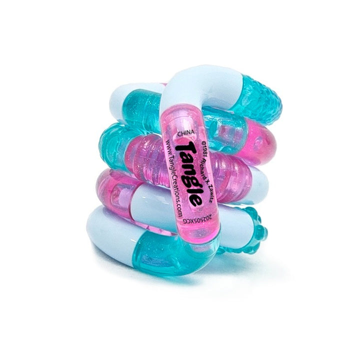 Tangle structuur blauw-roze