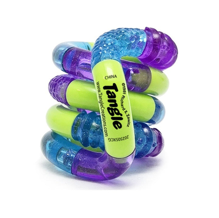 Tangle structuur paars-groen-blauw