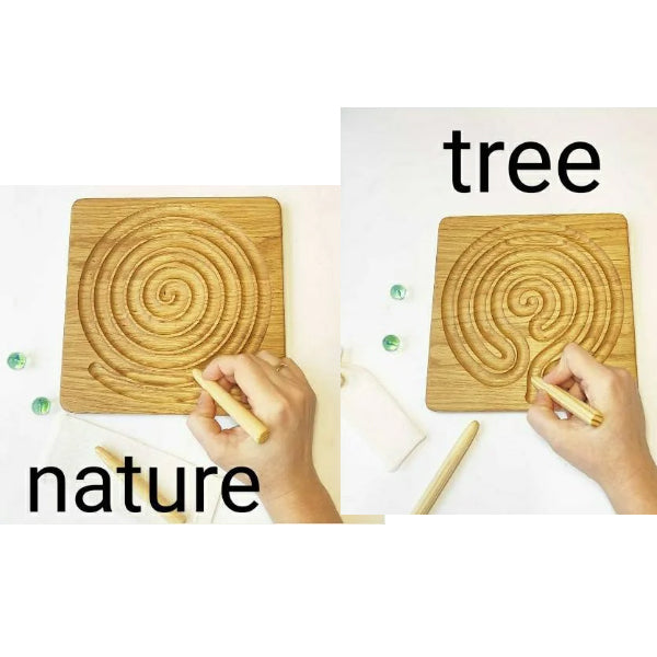 montessori reversible tracing board van threewood, dubbelzijdig trace bord, motoriekmateriaal