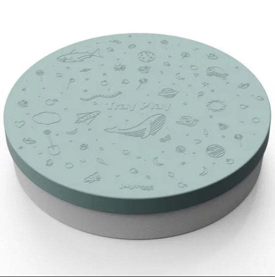 groene speeltray met deksel van jelly stone