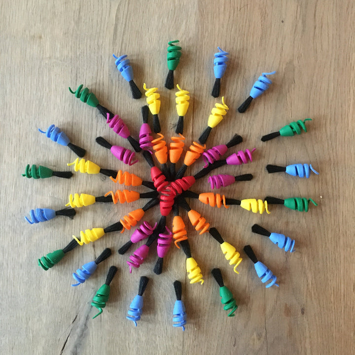 mandala gemaakt van vingerpenseel