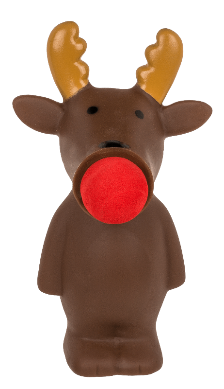 christmas kerst popper rentier rote nase als ball, motoriikspielzeug